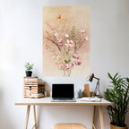 FLOWERED REVERIE Poster Vertical Autocolante