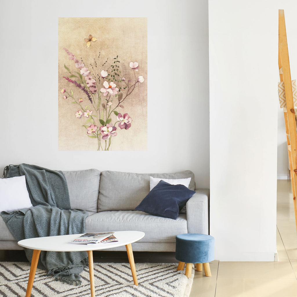 FLOWERED REVERIE Poster Vertical Autocolante