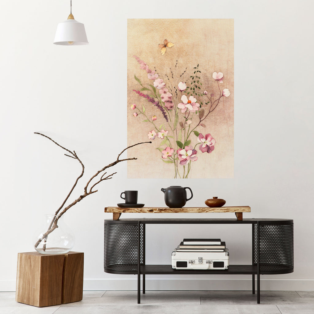 FLOWERED REVERIE Poster Vertical Autocolante