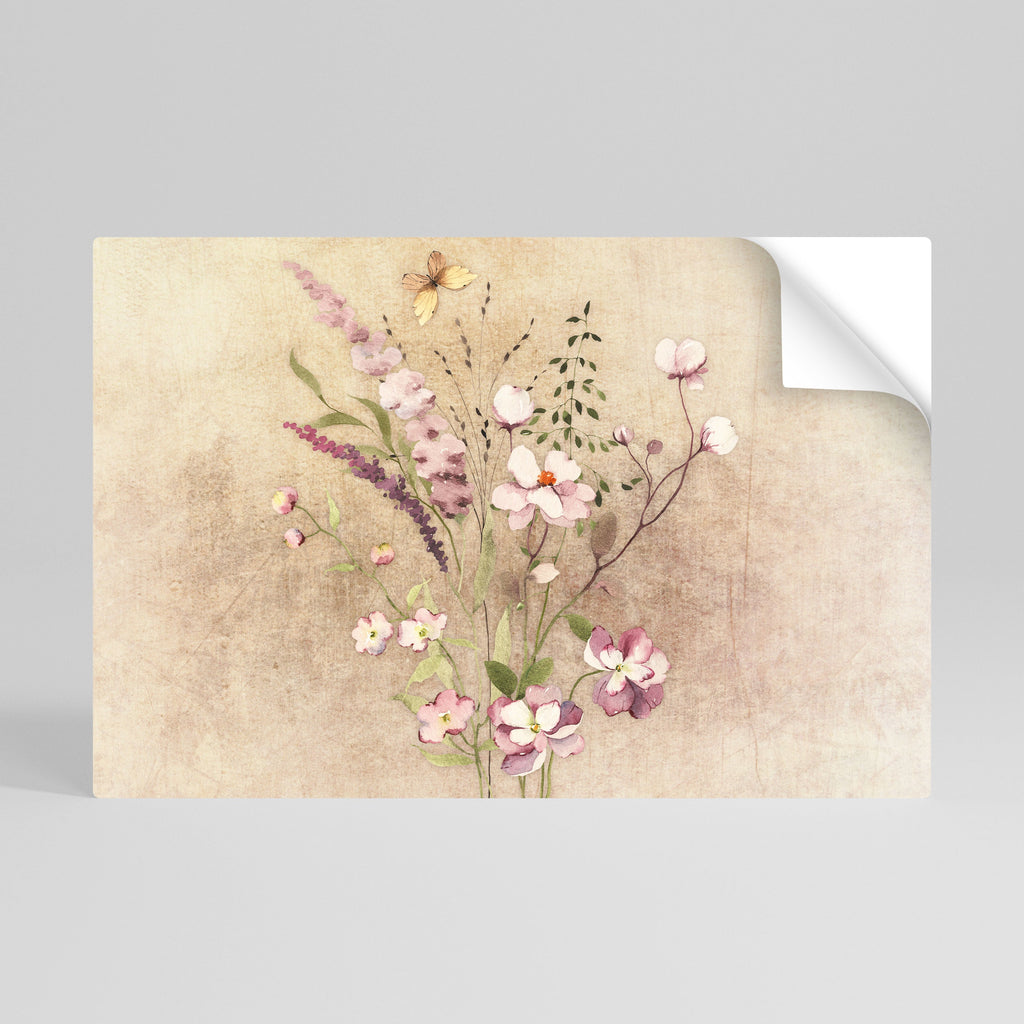 FLOWERED REVERIE Peel and Stick Horizontal Poster