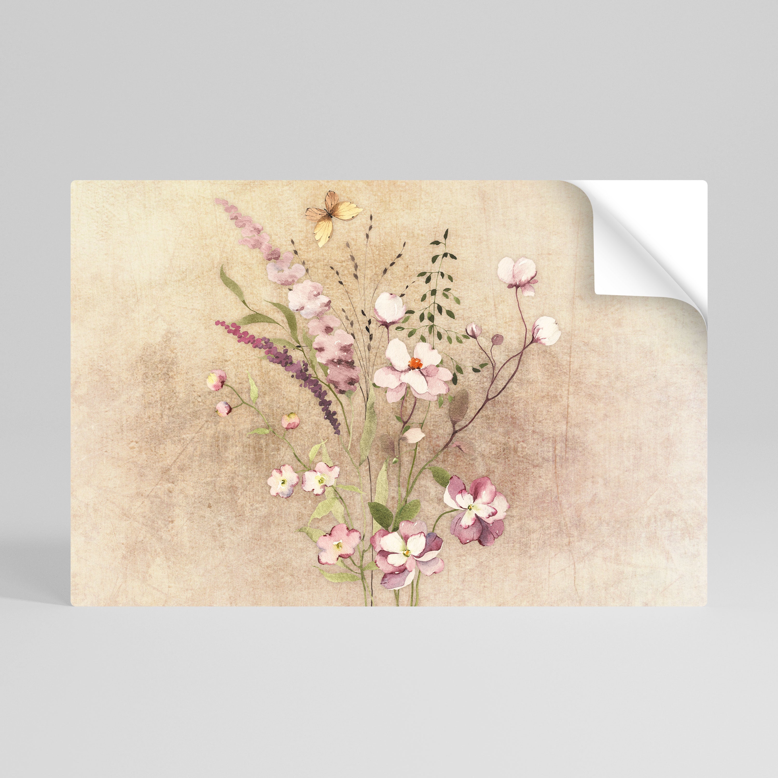 FLOWERED REVERIE Peel and Stick Horizontal Poster