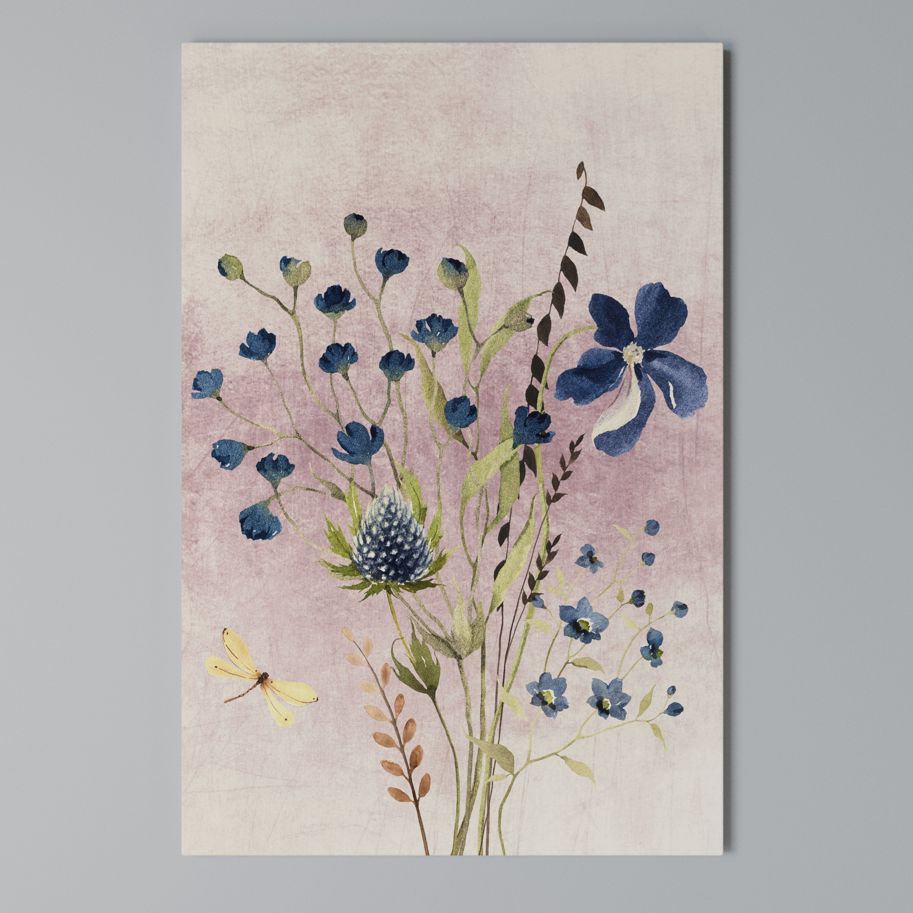 CORNFLOWER REVERIE Quadro em tela vertical