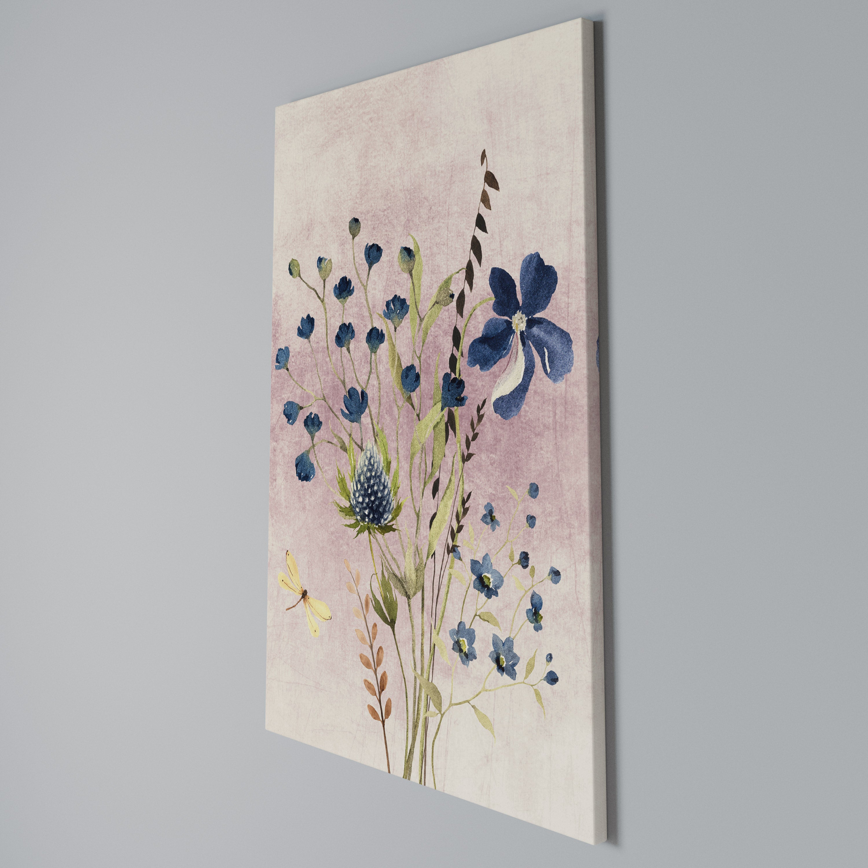 CORNFLOWER REVERIE Quadro em tela vertical