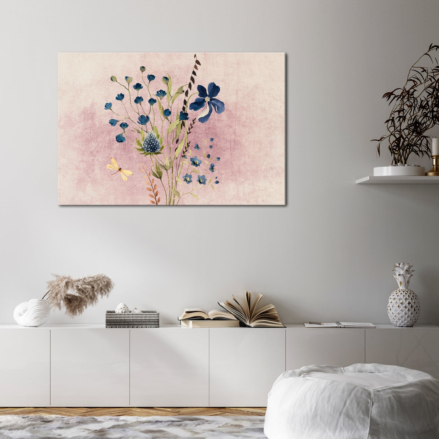 CORNFLOWER REVERIE Horizontal Canvas Print
