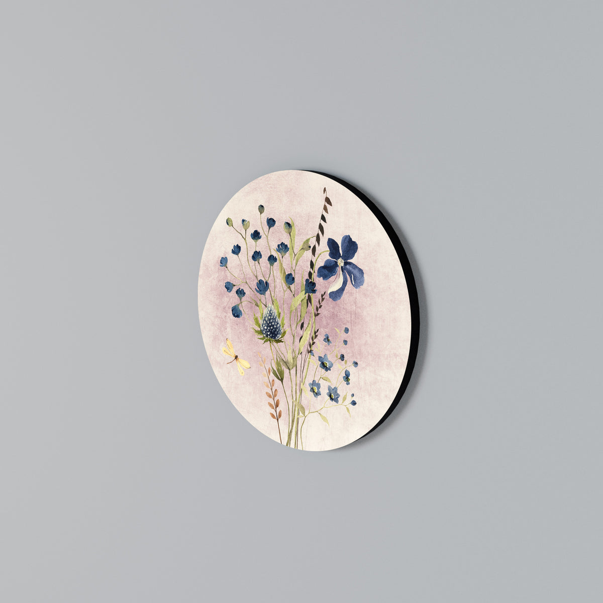 CORNFLOWER REVERIE Round Wall Art