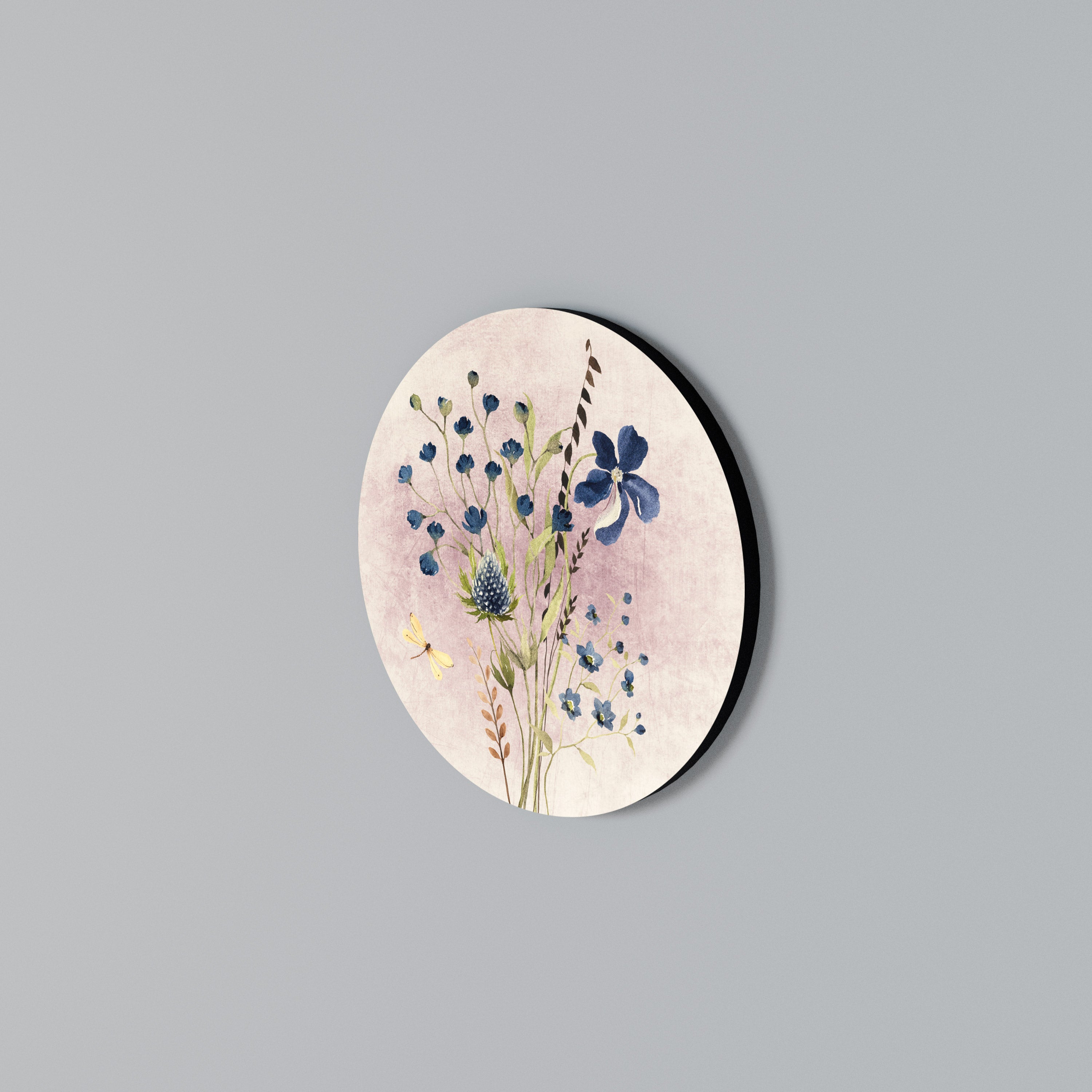 CORNFLOWER REVERIE Arte de Parede Redonda