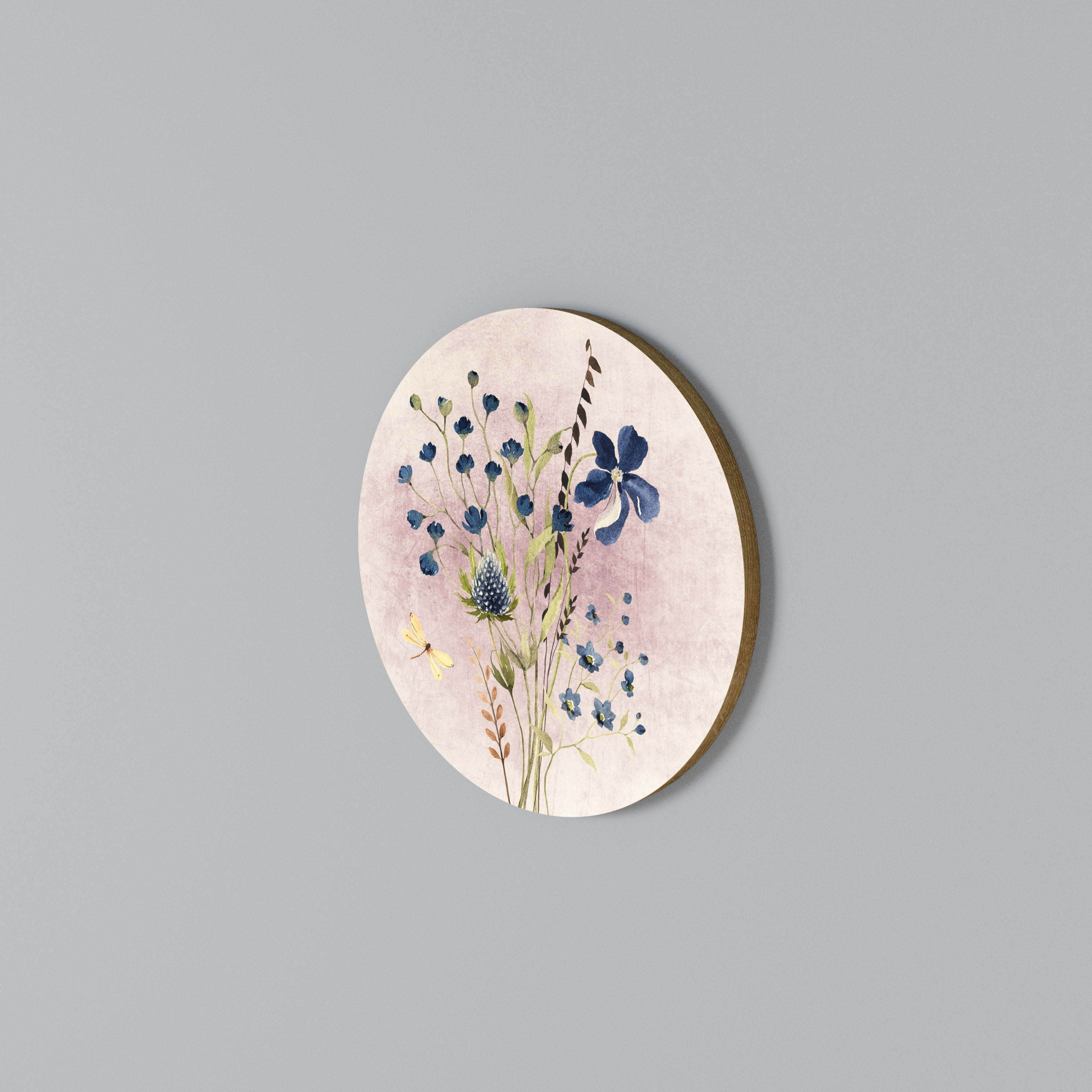 CORNFLOWER REVERIE Arte de Parede Redonda