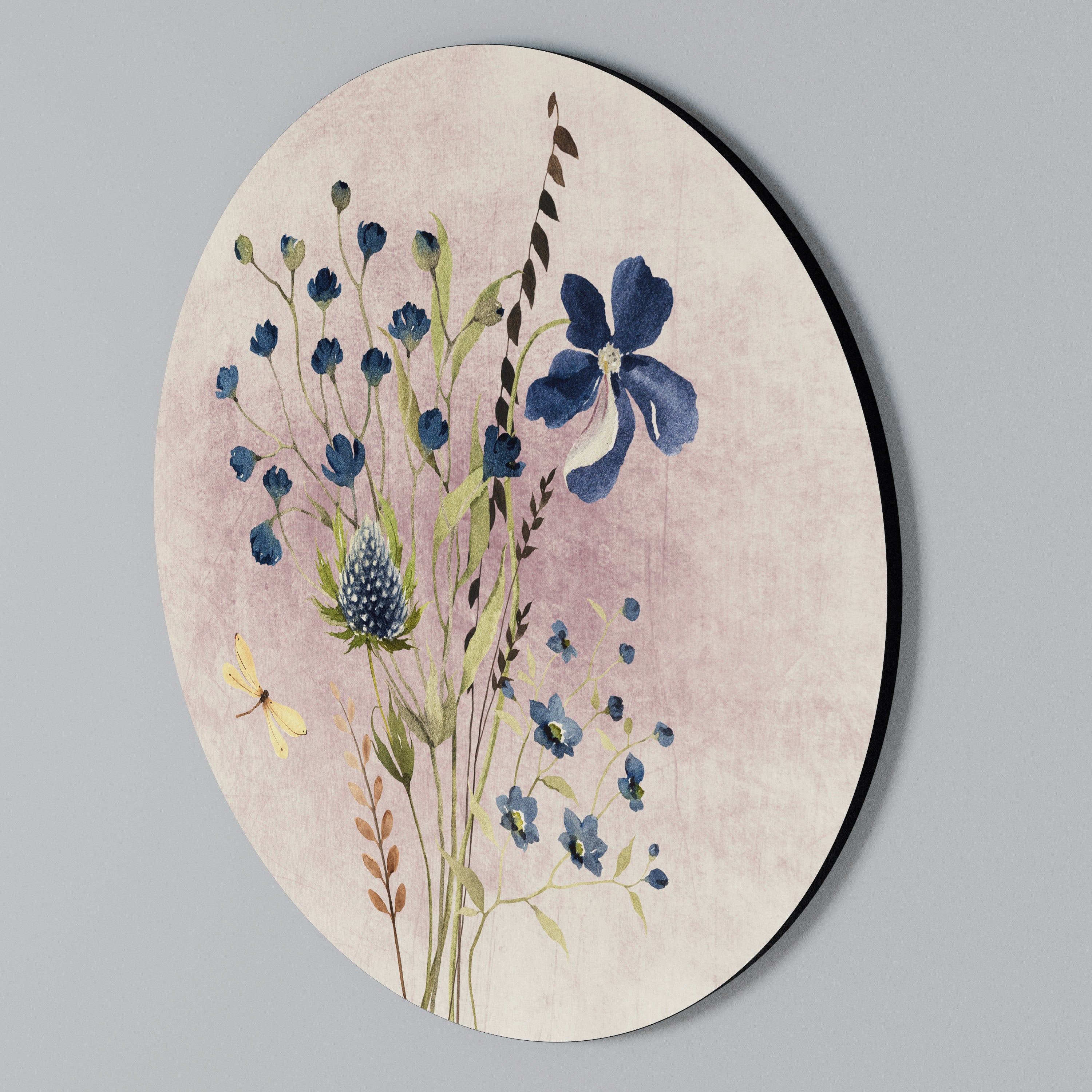 CORNFLOWER REVERIE Arte de Parede Redonda