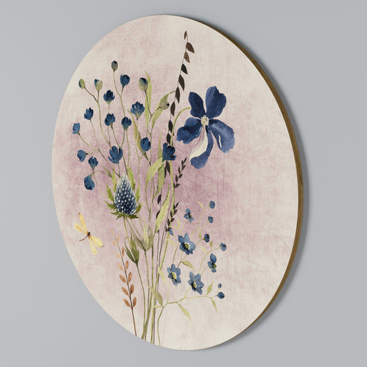 CORNFLOWER REVERIE Arte de Parede Redonda