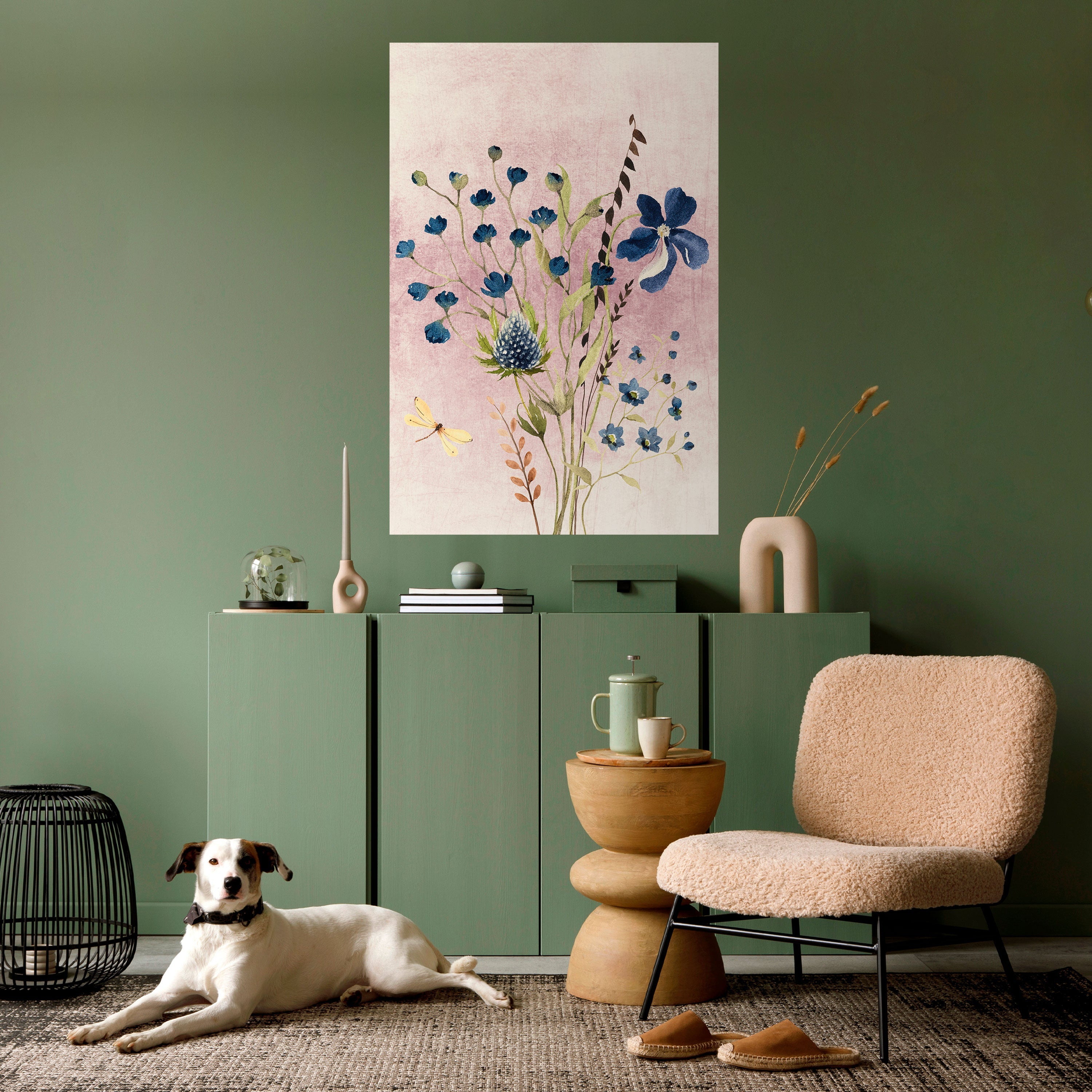 CORNFLOWER REVERIE Poster Vertical Autocolante