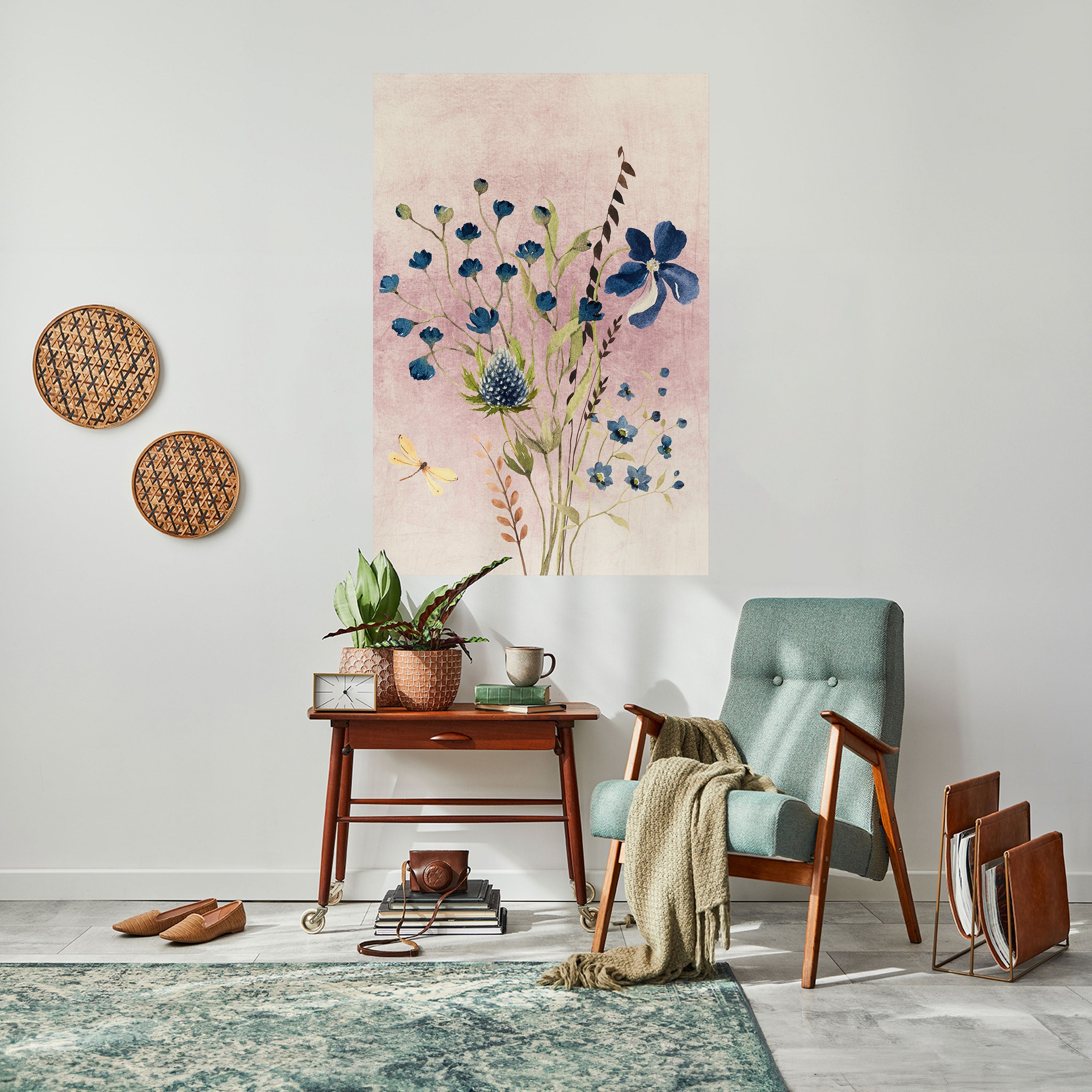 CORNFLOWER REVERIE Poster Vertical Autocolante