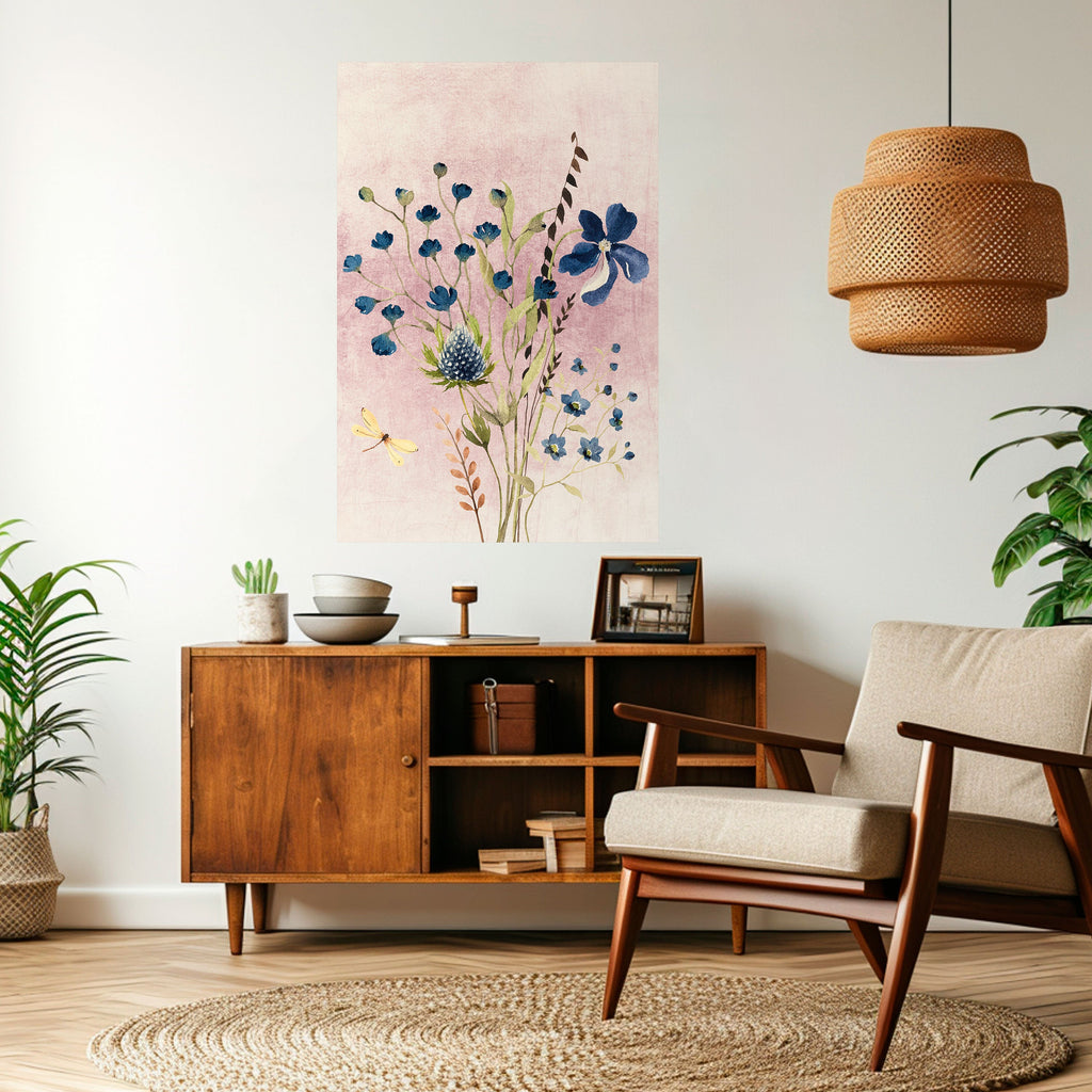 CORNFLOWER REVERIE Poster Vertical Autocolante