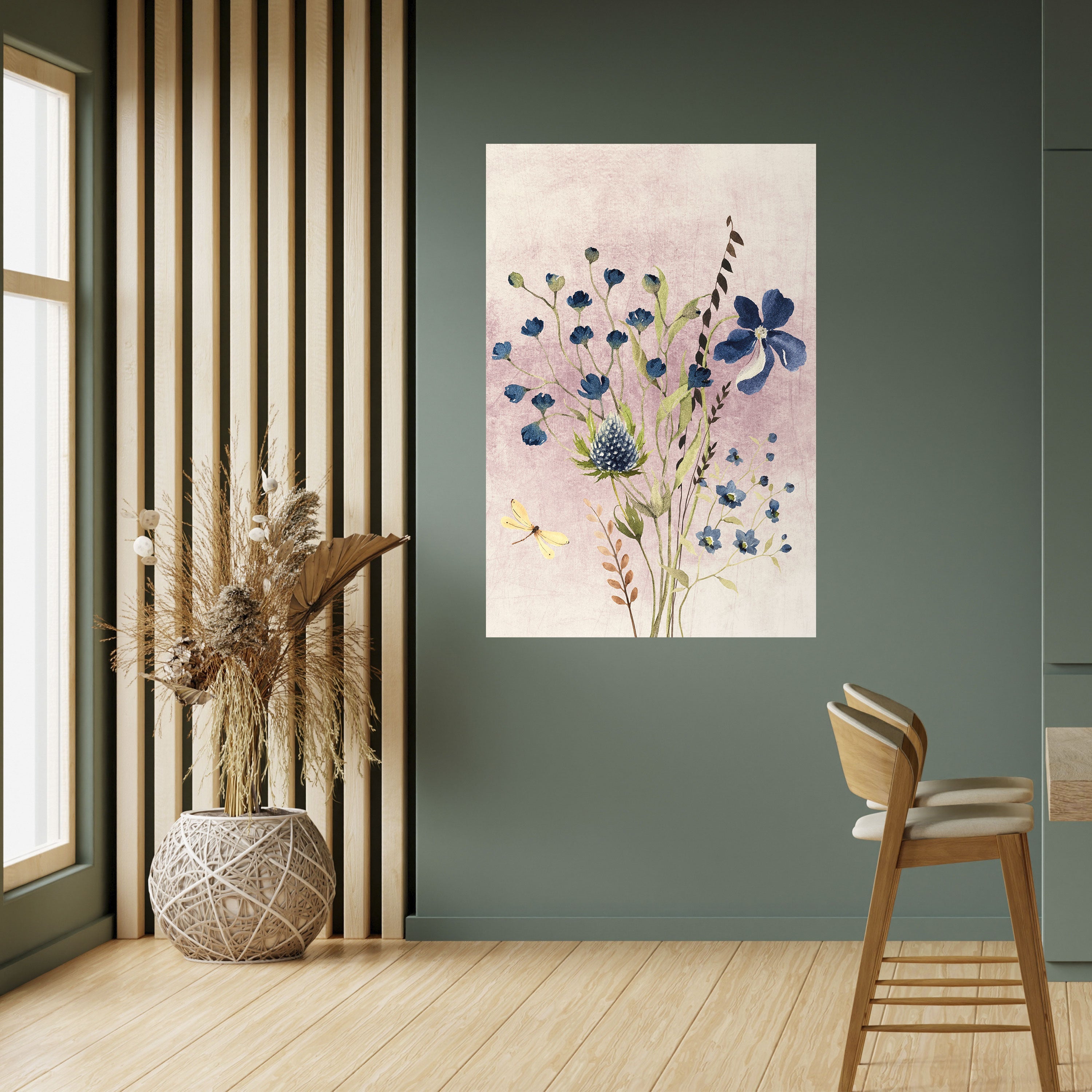 CORNFLOWER REVERIE Poster Vertical Autocolante