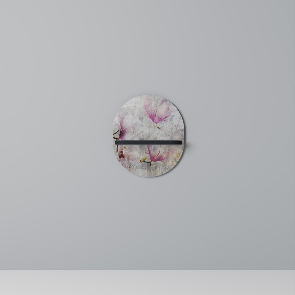 ASTONISHING MAGNOLIA Prateleira Oval Decorativa em Acabamento Preto