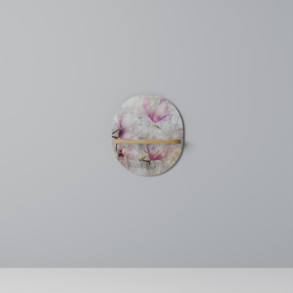 ASTONISHING MAGNOLIA Prateleira Oval Decorativa em Efeito Carvalho