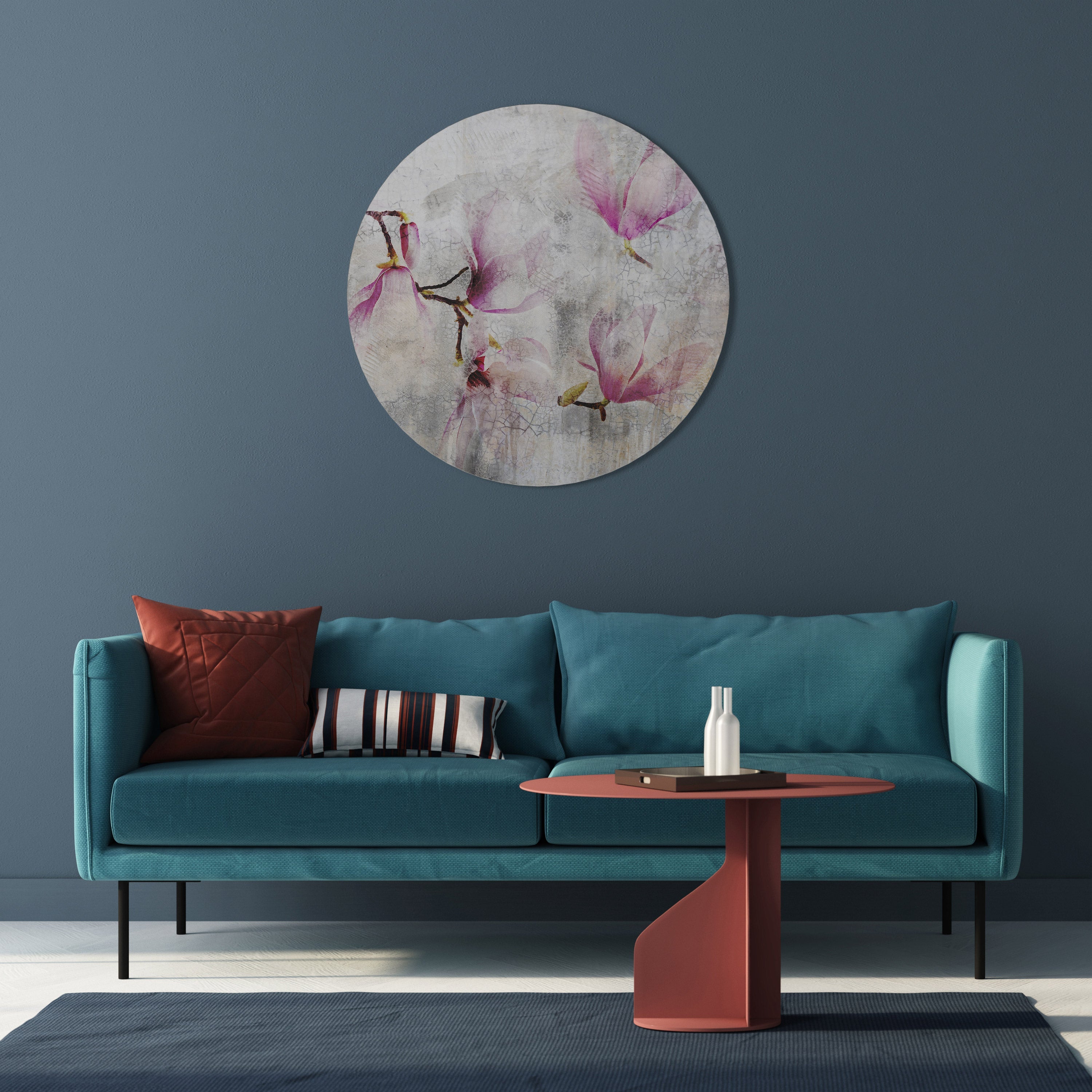 ASTONISHING MAGNOLIA Round Wall Art