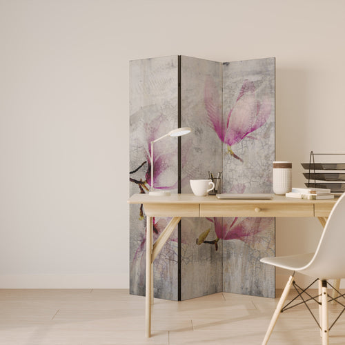 ASTONISHING MAGNOLIA Decorative 3-Panel Room Divider
