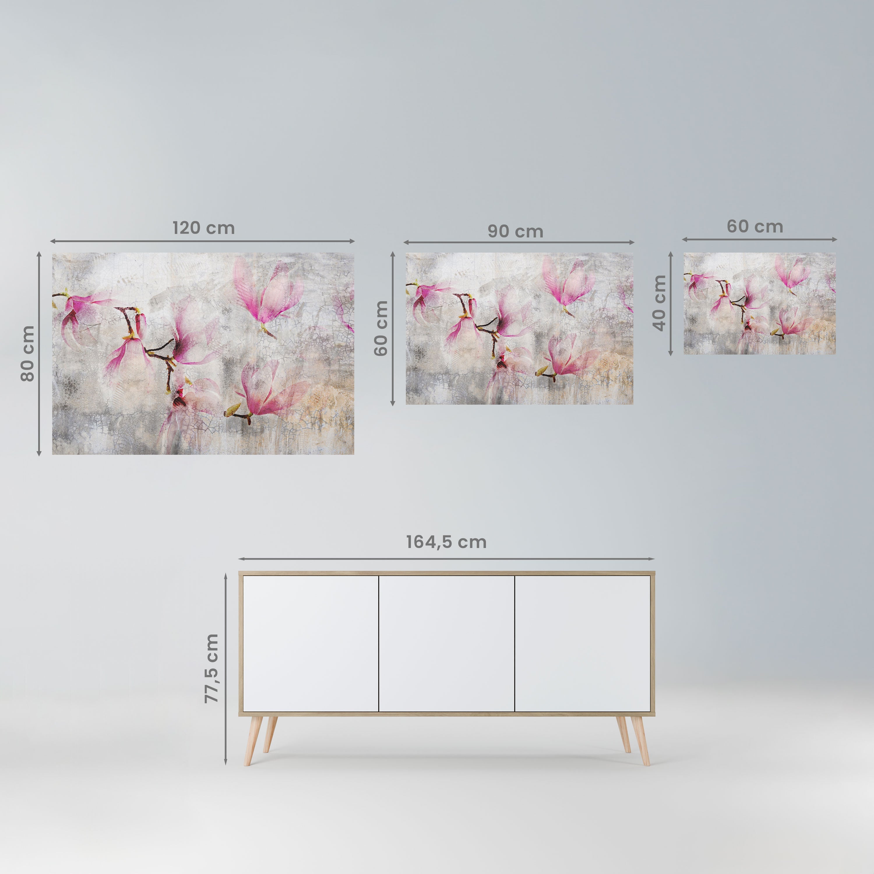 ASTONISHING MAGNOLIA Peel and Stick Horizontal Poster