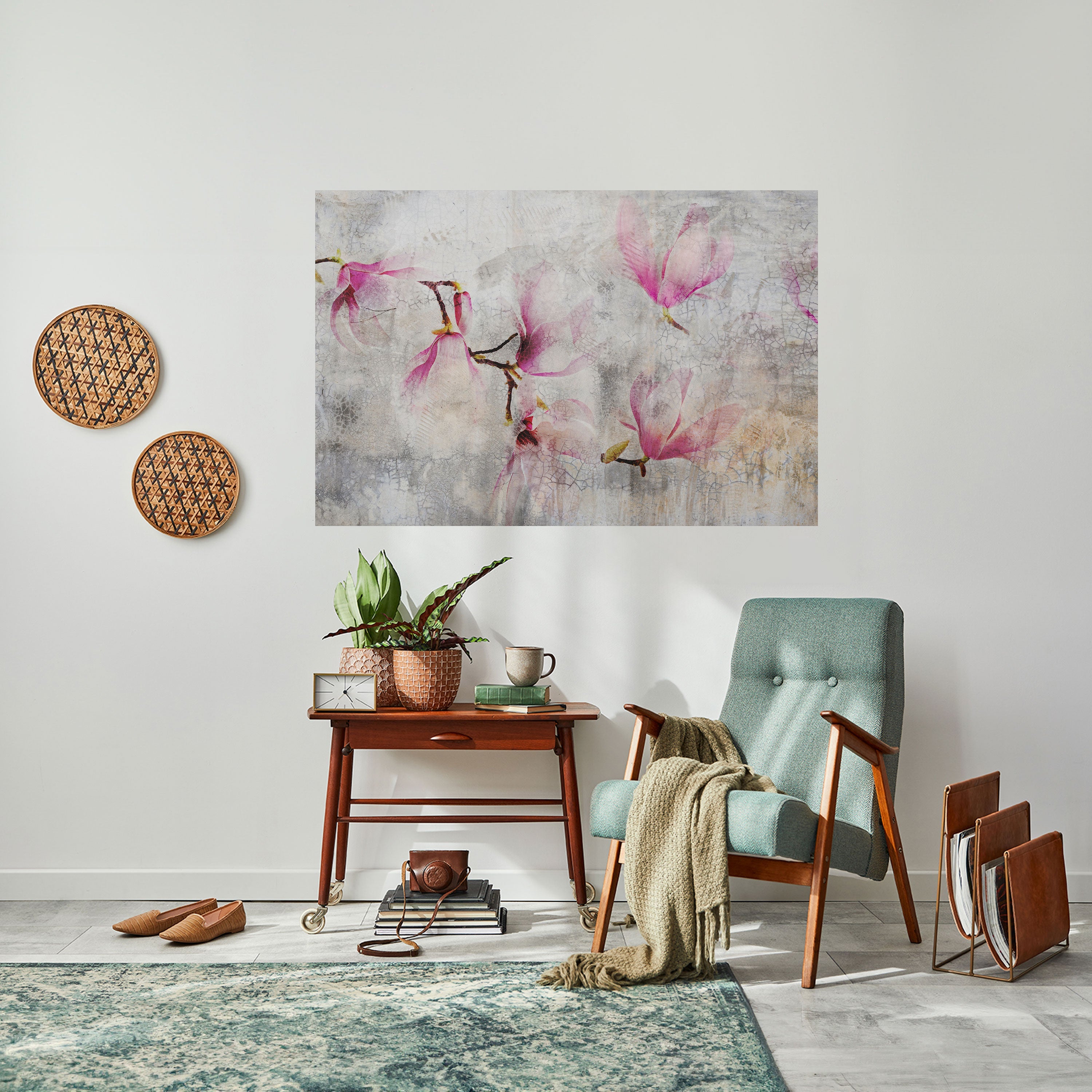 ASTONISHING MAGNOLIA Peel and Stick Horizontal Poster