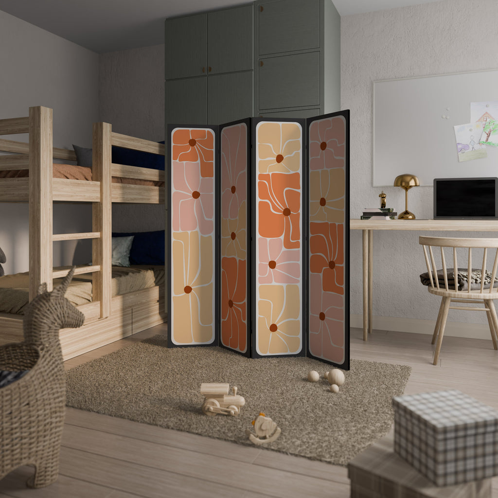 FINE CURRENTS Biombo Decorativo de 4 Painéis