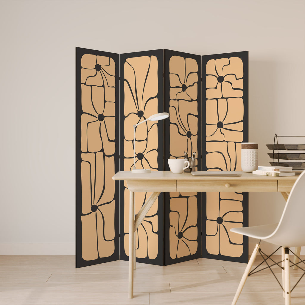TRANQUIL CURRENTS Biombo Decorativo de 4 Painéis