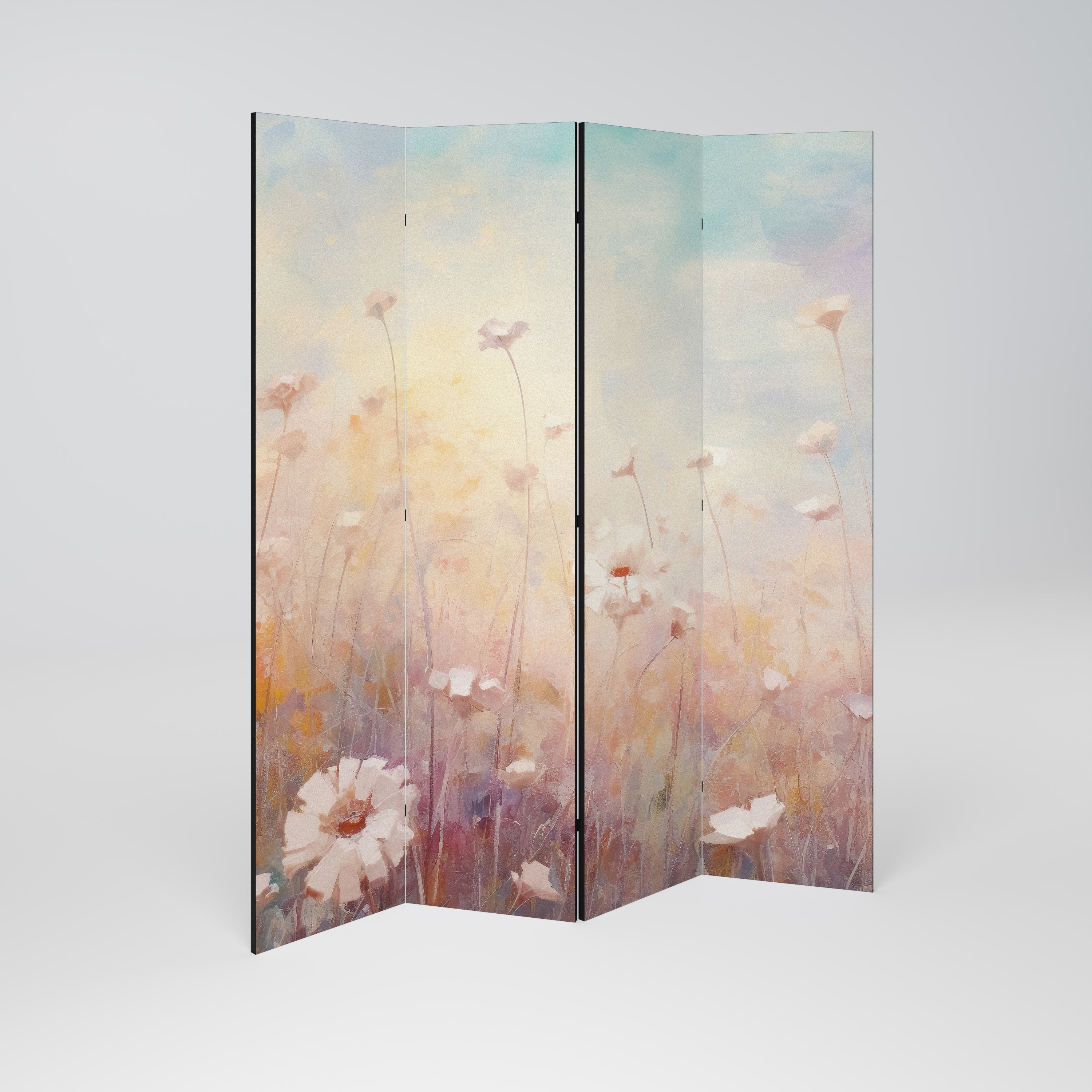 BREEZE OF COLORS Biombo Decorativo de 4 Painéis