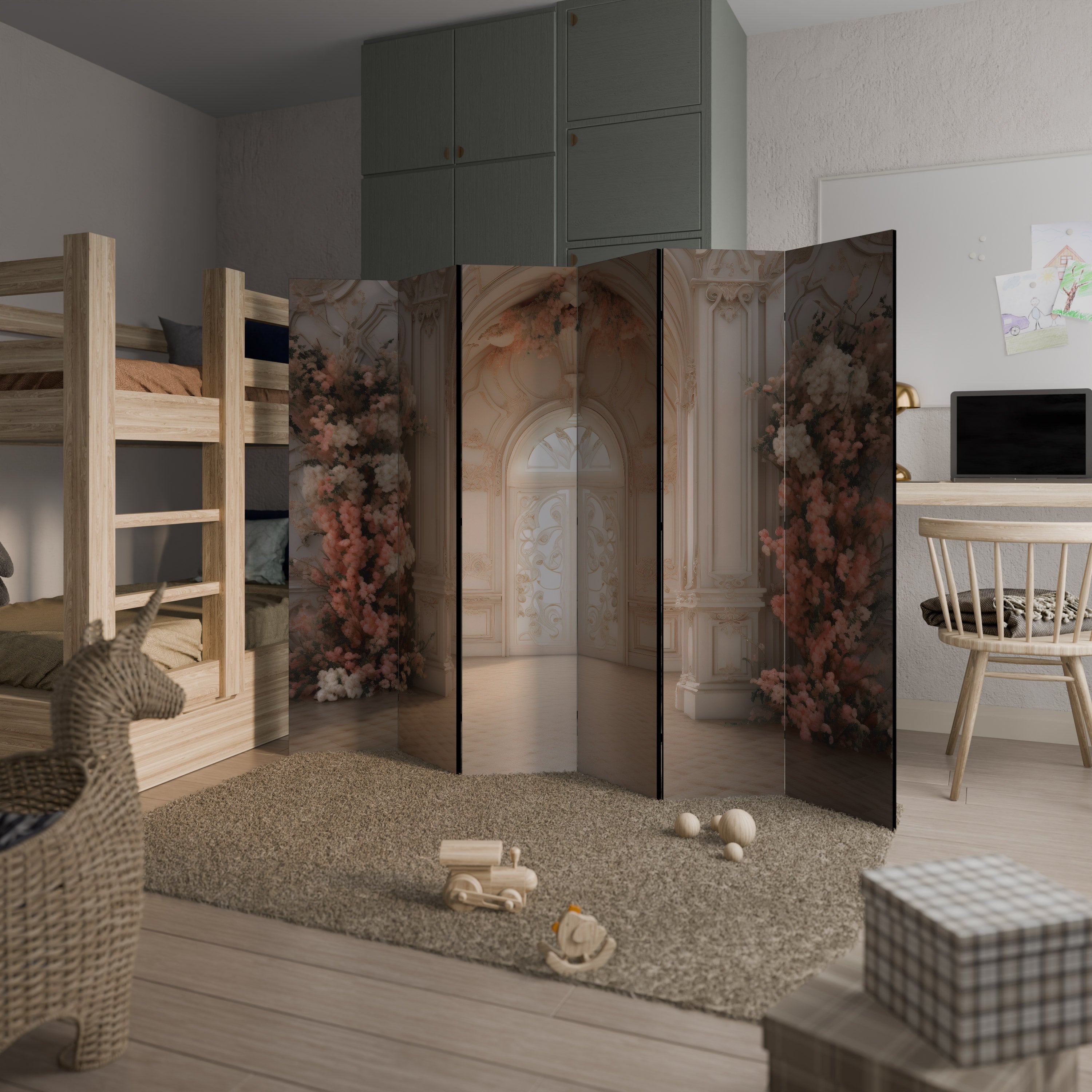 VIVID DREAMSCAPE DOORS Biombo Decorativo de 6 Painéis