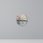 CHERRY BIRDSONG Prateleira Oval Decorativa em Acabamento Preto