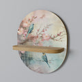 CHERRY BIRDSONG Prateleira Oval Decorativa em Efeito Carvalho