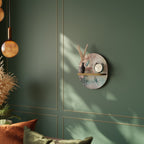 CHERRY BIRDSONG Prateleira Oval Decorativa em Efeito Carvalho