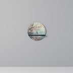 CHERRY BIRDSONG Round Art Shelf In Black Finish