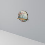 CHERRY BIRDSONG Prateleira Redonda Decorativa em Efeito Carvalho