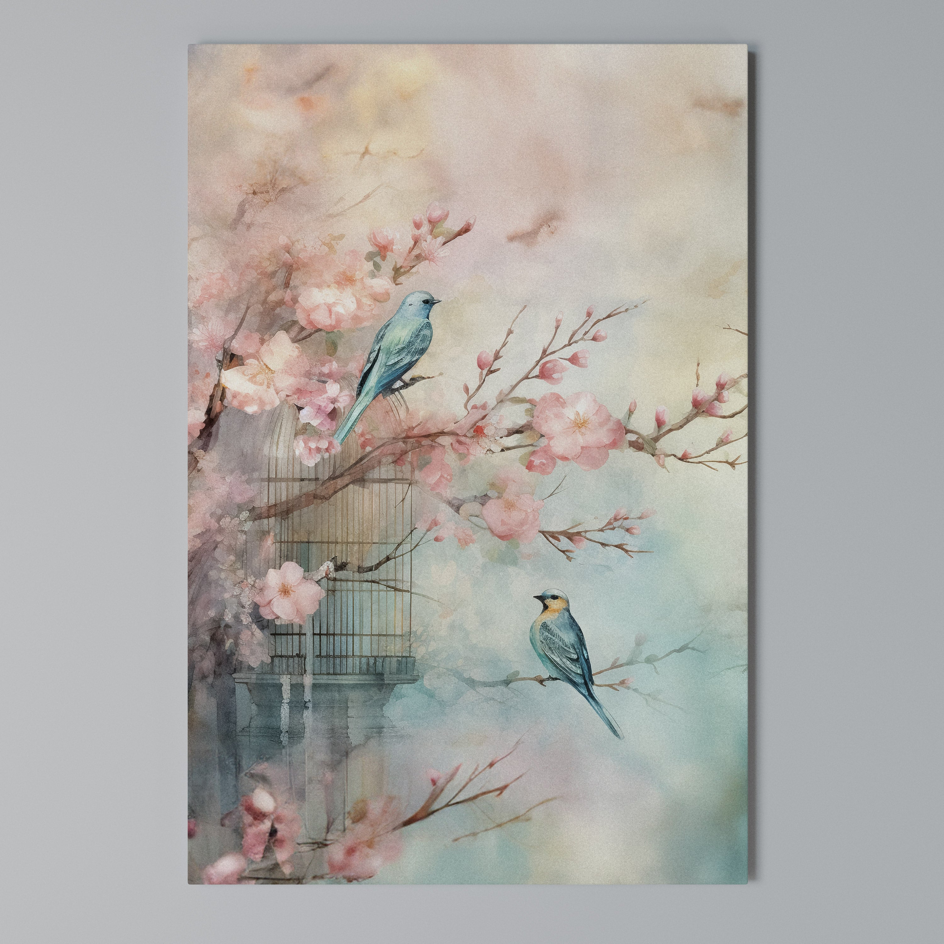 CHERRY BIRDSONG Quadro em tela vertical