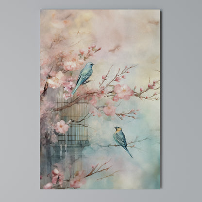 CHERRY BIRDSONG Quadro em tela vertical