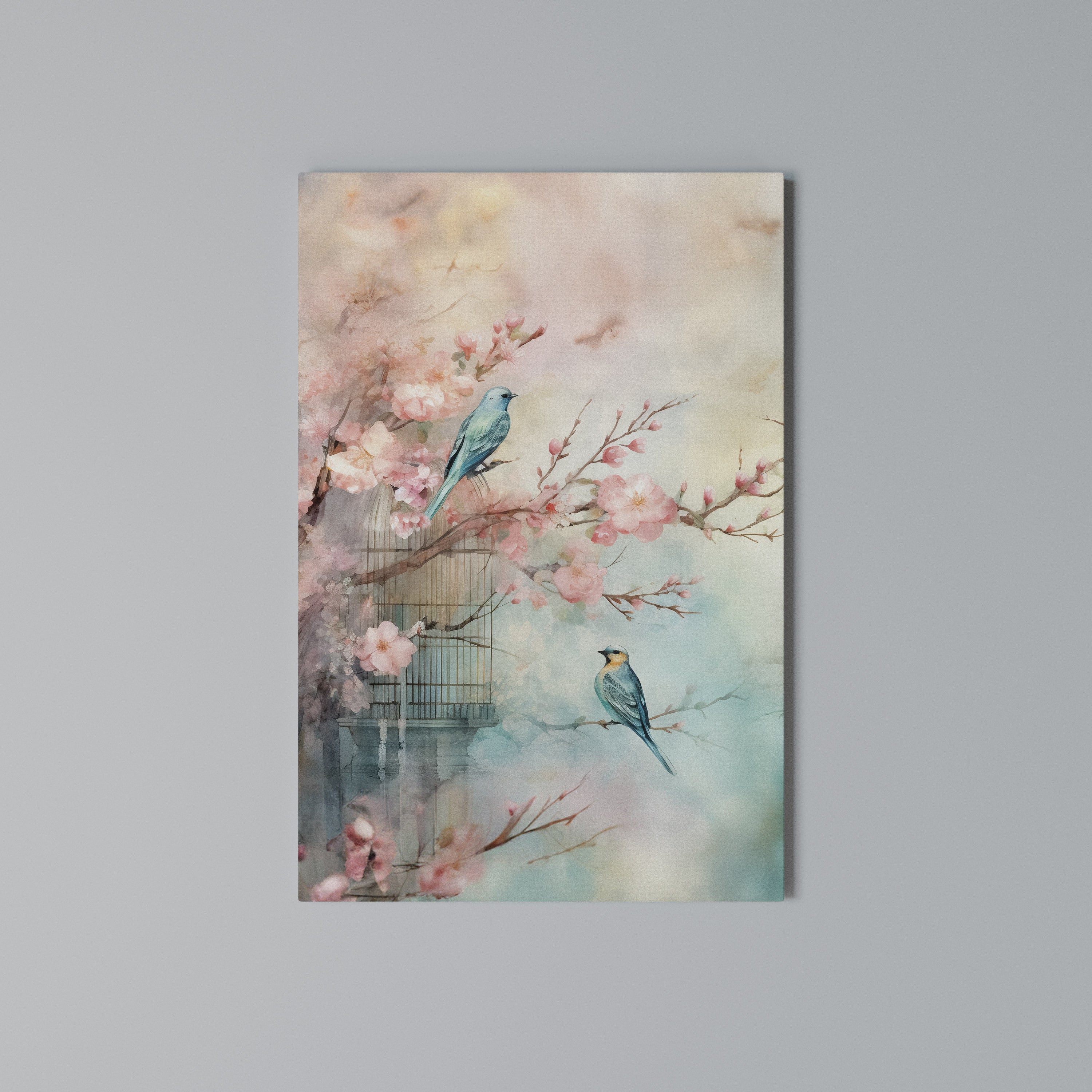 CHERRY BIRDSONG Quadro em tela vertical