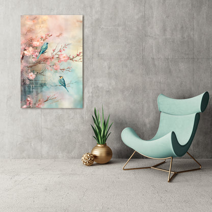 CHERRY BIRDSONG Quadro em tela vertical