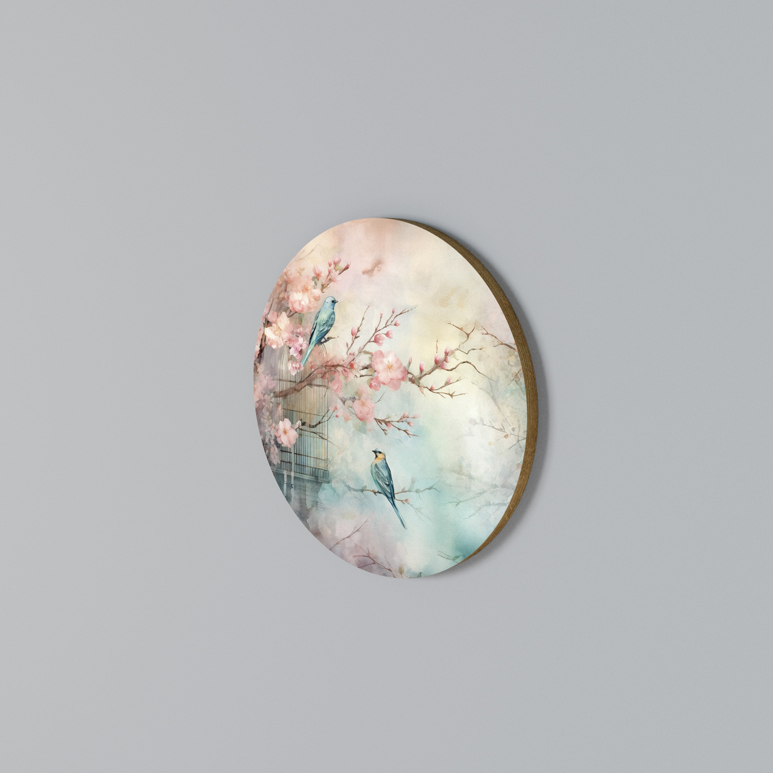 CHERRY BIRDSONG Arte de Parede Redonda