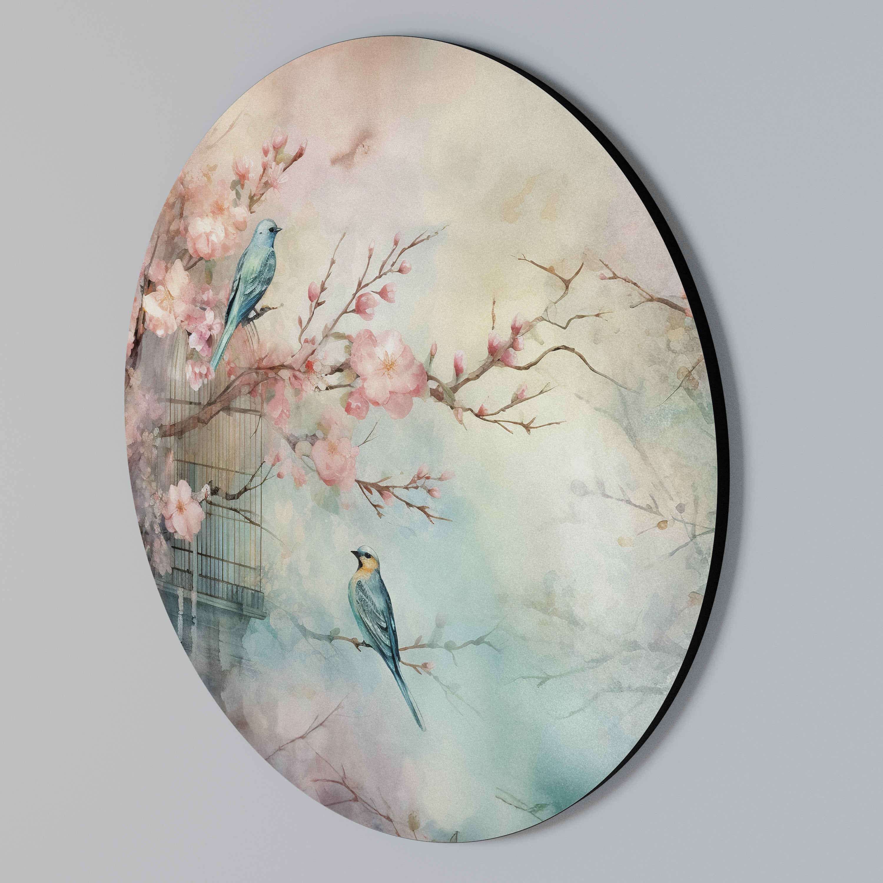 CHERRY BIRDSONG Arte de Parede Redonda