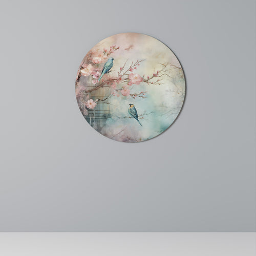 CHERRY BIRDSONG Quadro Redondo Decorativo