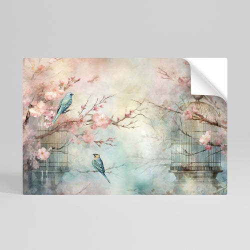 CHERRY BIRDSONG Póster Autocolante Horizontal