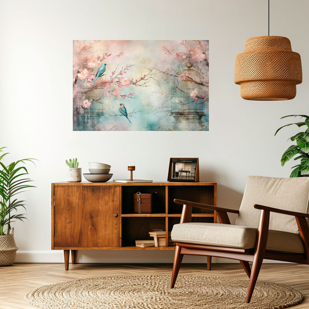 CHERRY BIRDSONG Poster Horizontal Autocolante