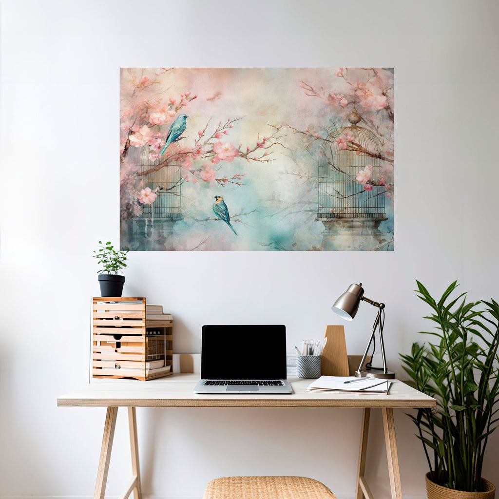 CHERRY BIRDSONG Poster Horizontal Autocolante