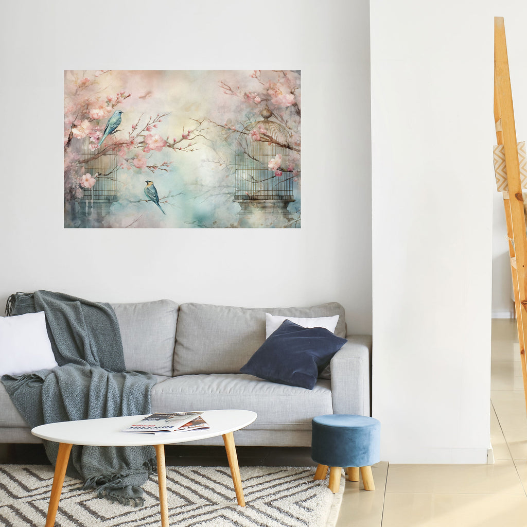 CHERRY BIRDSONG Poster Horizontal Autocolante