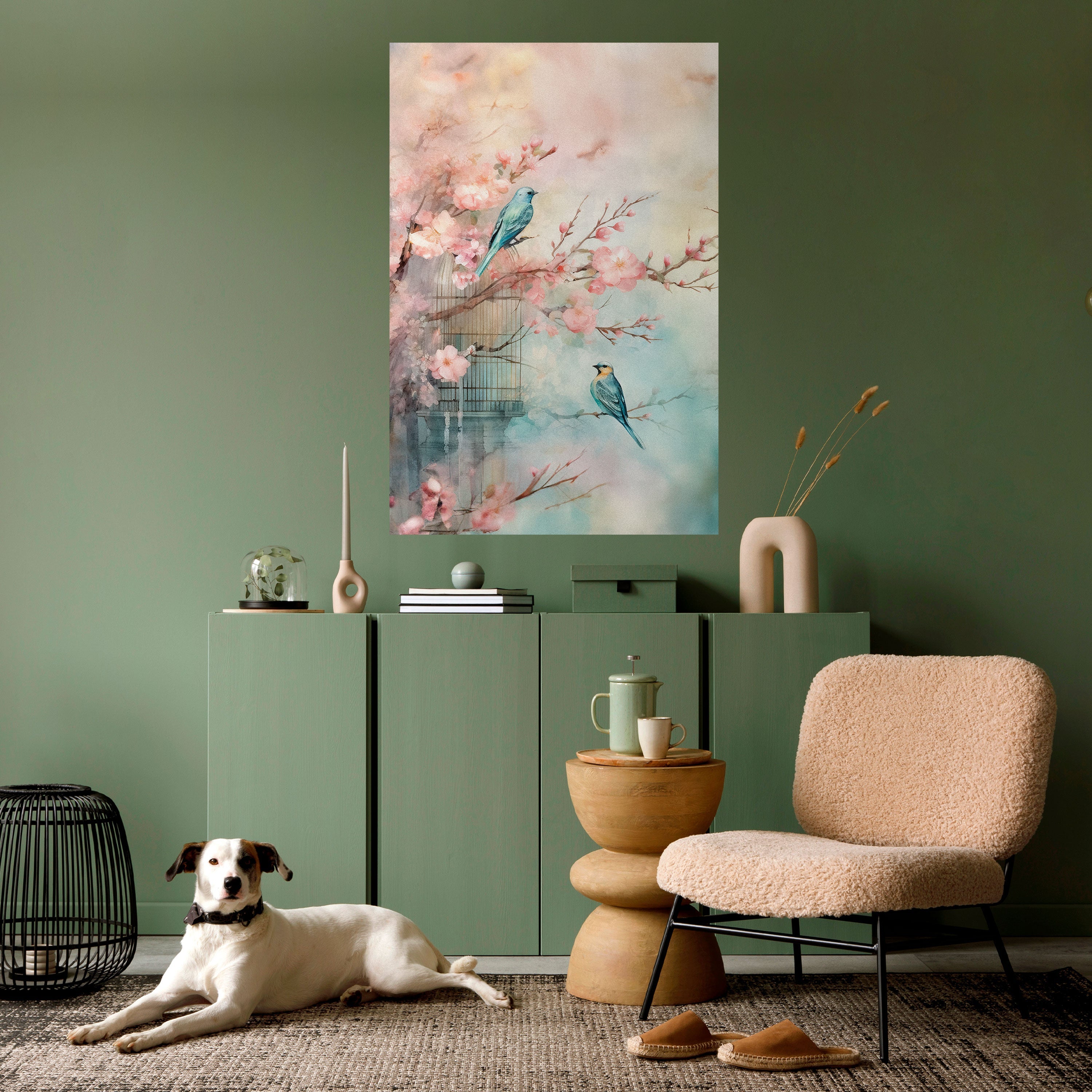 CHERRY BIRDSONG Poster Vertical Autocolante