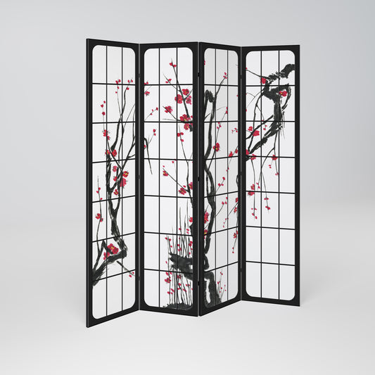 JAPANESE BLOSSOMS Biombo de 4 Painéis