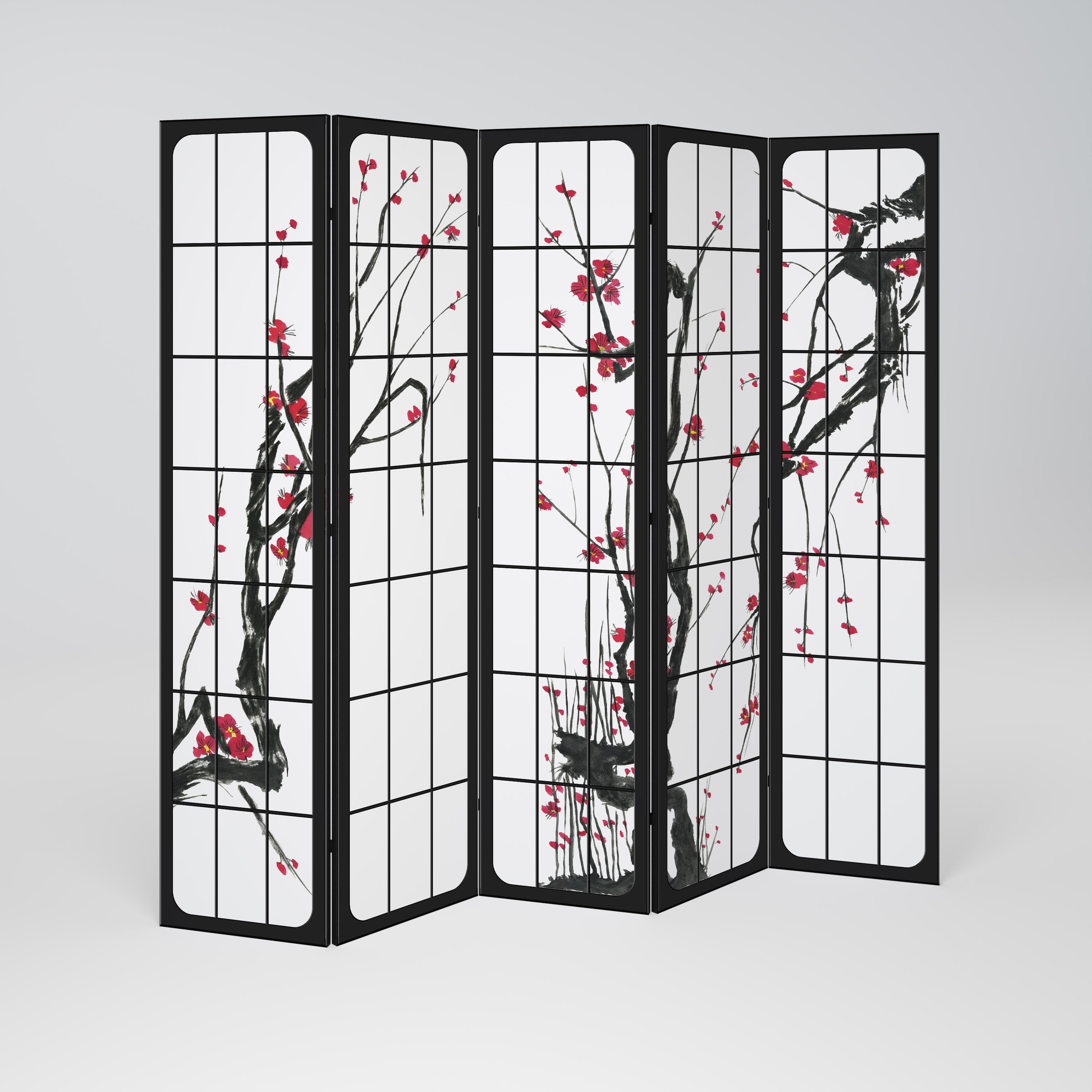 JAPANESE BLOSSOMS Biombo Decorativo de 5 Painéis