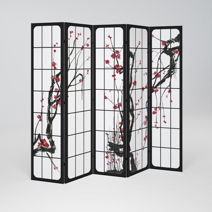 JAPANESE BLOSSOMS Biombo de 5 Painéis