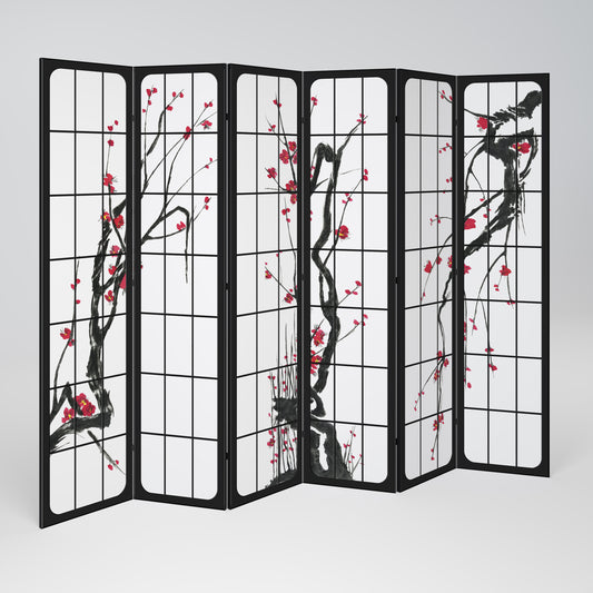 JAPANESE BLOSSOMS Biombo de 6 Painéis