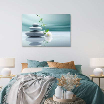 TRANQUIL STONE BALANCE Horizontal Canvas Print