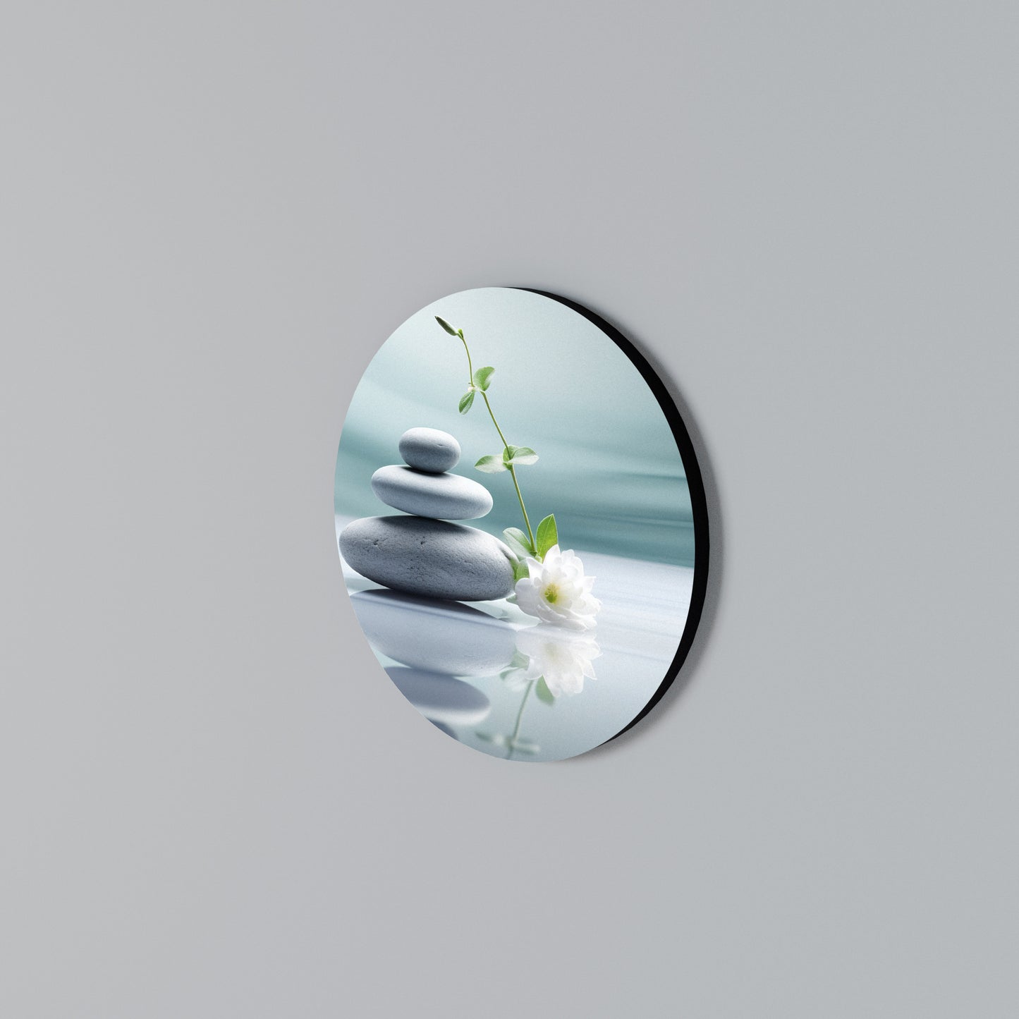 TRANQUIL STONE BALANCE Arte de Parede Redonda